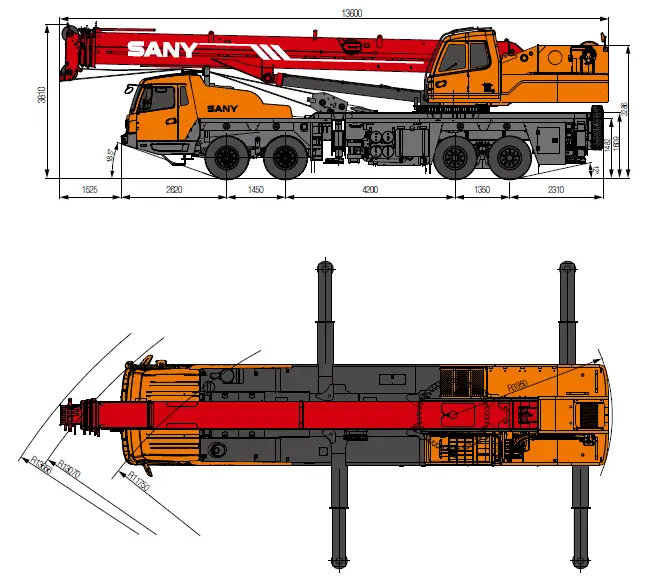 SANY STC450C 45 Tons Lifting Capacity Truck Crane 6