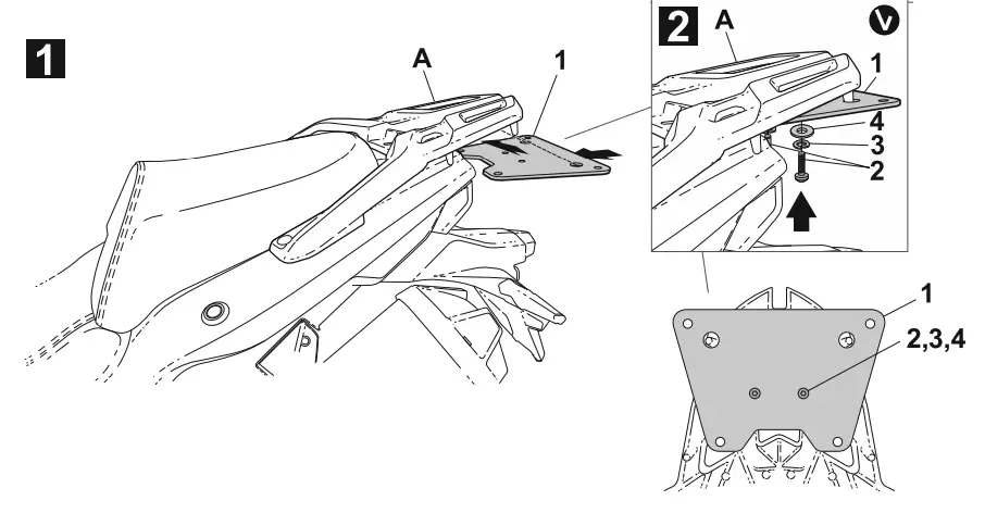 SHAD V0DS61ST Voge 650 DS Top Case-fig1