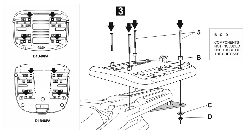 SHAD V0DS61ST Voge 650 DS Top Case-fig2