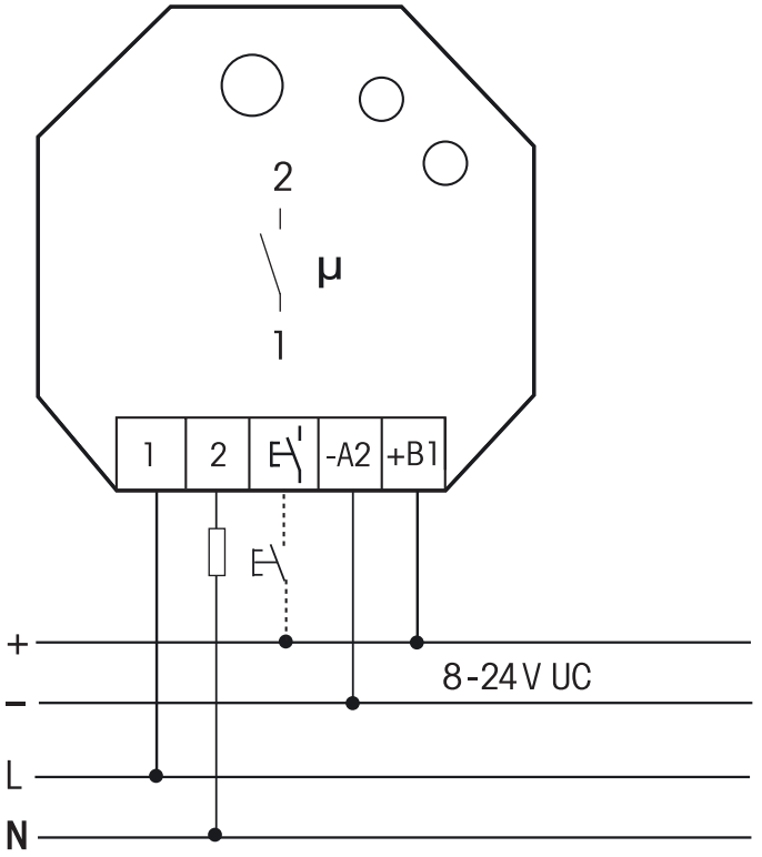 Eltako FSR61 Wireless Actuator Impulse Switch with Integrated Relay - FIGURE 2
