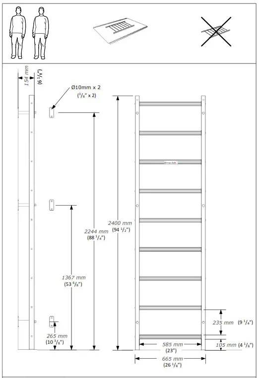 BenchK 310 Wall Bars - FIG1