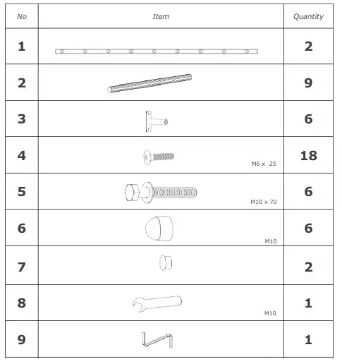 BenchK 310 Wall Bars - FIG2