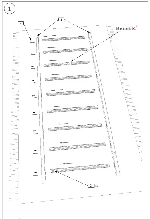 BenchK 310 Wall Bars - FIG3