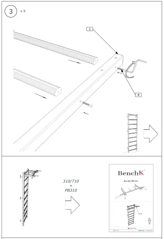 BenchK 310 Wall Bars - FIG5