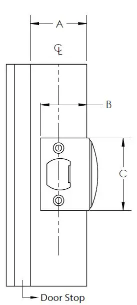 EMTEK-Stretto-1.5x5-Passage-Door-Lock-fig-2