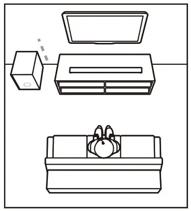 JVC TH-S560B Audio Home Theater System Soundbar - Table Placement