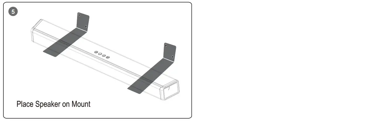 JVC TH-S560B Audio Home Theater System Soundbar - Wall Mount Installation 3