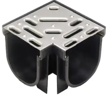 U-S-Trench-Drain-83333 7-in-L-x-1-in-W-x-dia-Channel-Corner-product