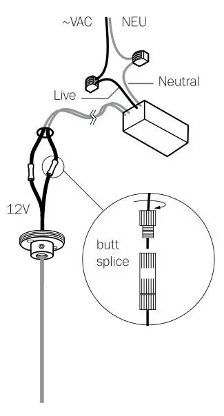 BOCCI 100.1mo Pendant Light - Connect the black wire
