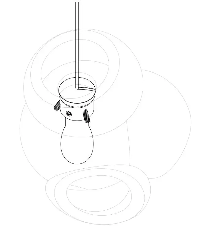 BOCCI 100.1mo Pendant Light - The cap should sit fl at on the pendant hardware