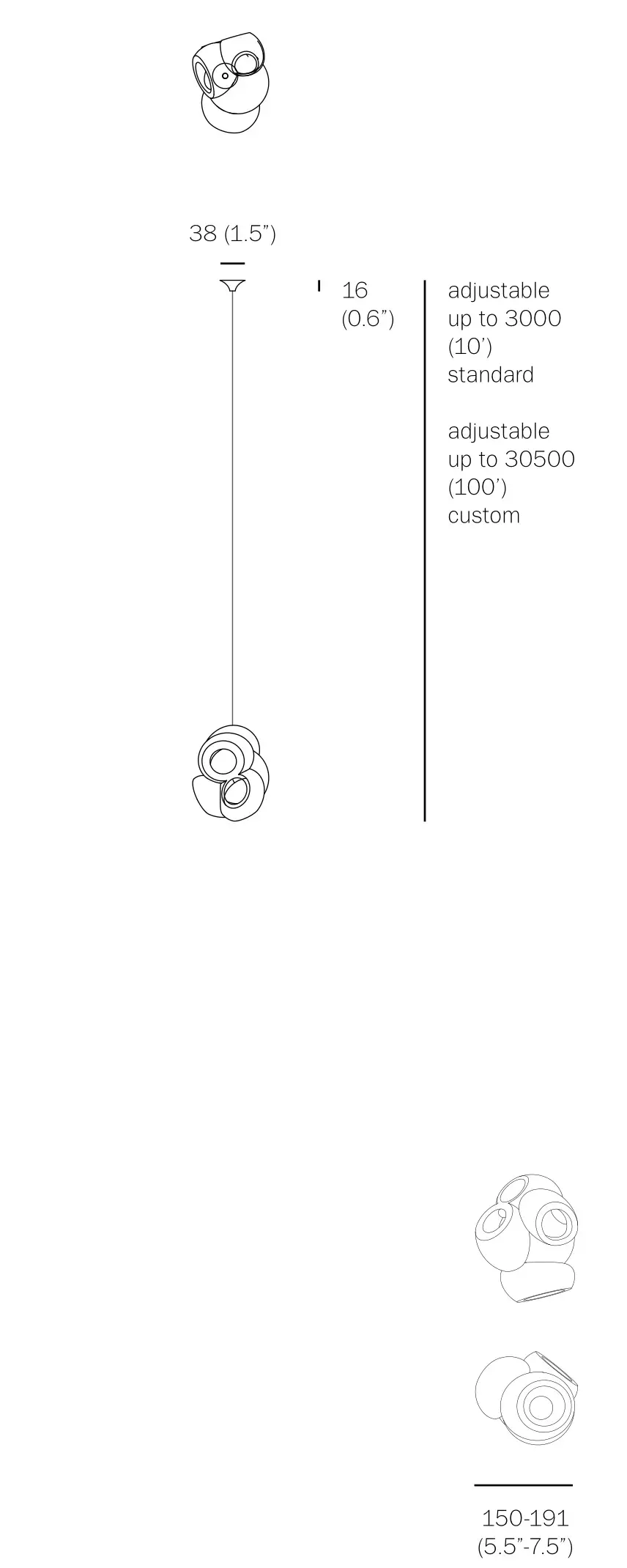 BOCCI 100.1mo Pendant Light - overview