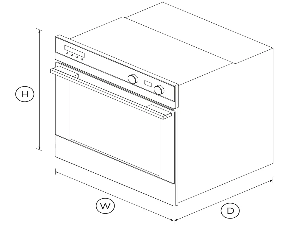 FISHER   PAYKEL OB60SD11PB1 Self-Cleaning Oven Dimensions