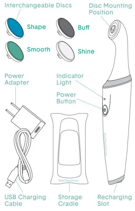 ballasonic 29000 4-in-1 Electric Nail File Set Instruction Manual - Parts List