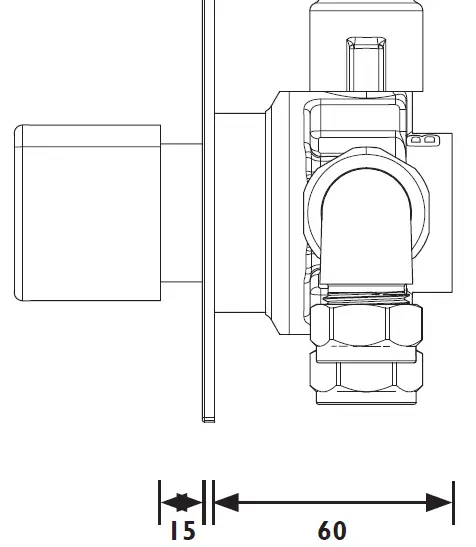 BRISTAN COB SHCDIV Cobalt Recessed Thermostatic Dual Control Shower 5