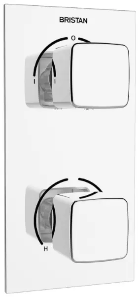 BRISTAN COB SHCDIV Cobalt Recessed Thermostatic Dual Control Shower