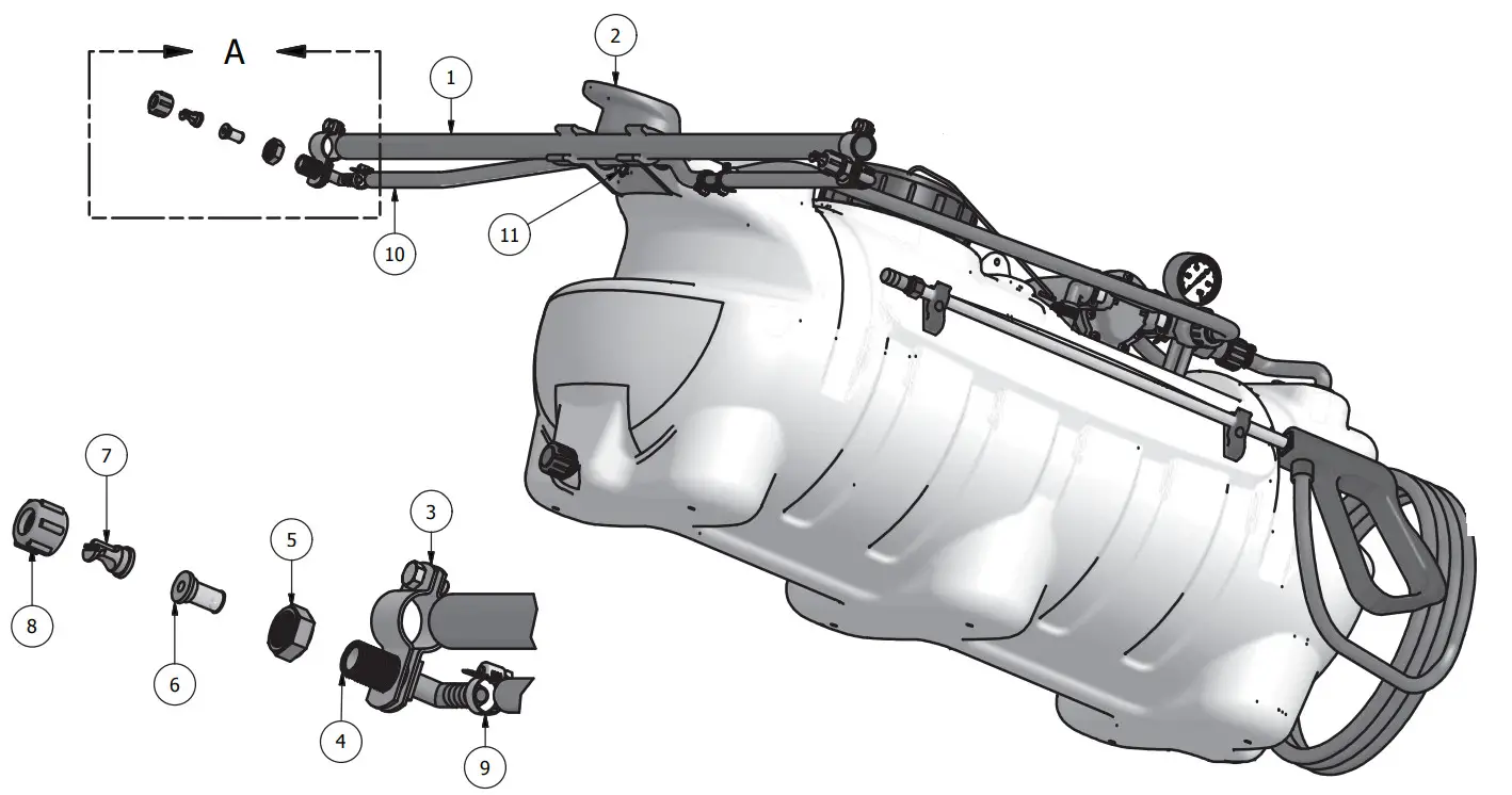 WORKHORSE LG25STS LG25DTS 25 Gallon - BOOM ASSEMBLY