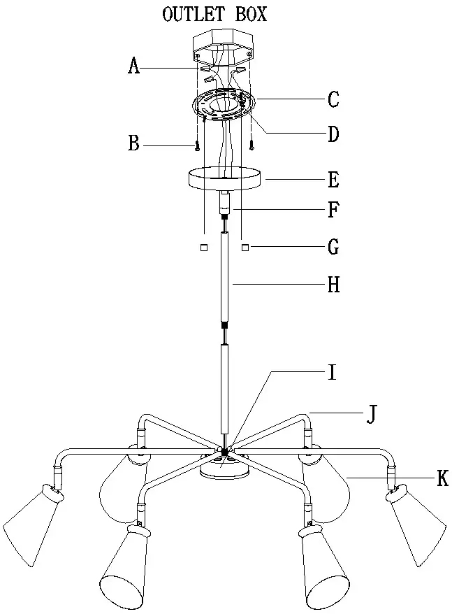 ZEVNI A04523 Conakry 33Inch Wide Chandelier - TOOLS REQUIRED 2