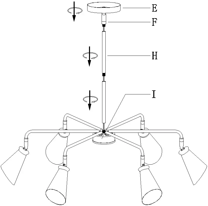ZEVNI A04523 Conakry 33Inch Wide Chandelier - TOOLS REQUIRED 4