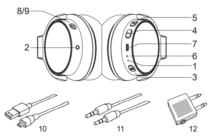 AUSDOM E9 Pro Wireless Headset-fig1