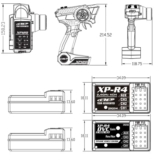 ASSOCIATED 2.4GHz 2CH Radio System - features