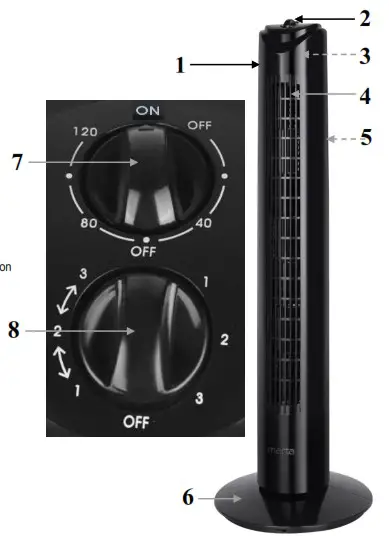 marta MT FN2536 Stand Fan - cover