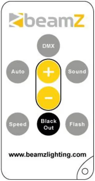 beamZ StrobeMoon DJ Light Effect 6x3W 2 in 1 Party Light - REMOTE CONTROL