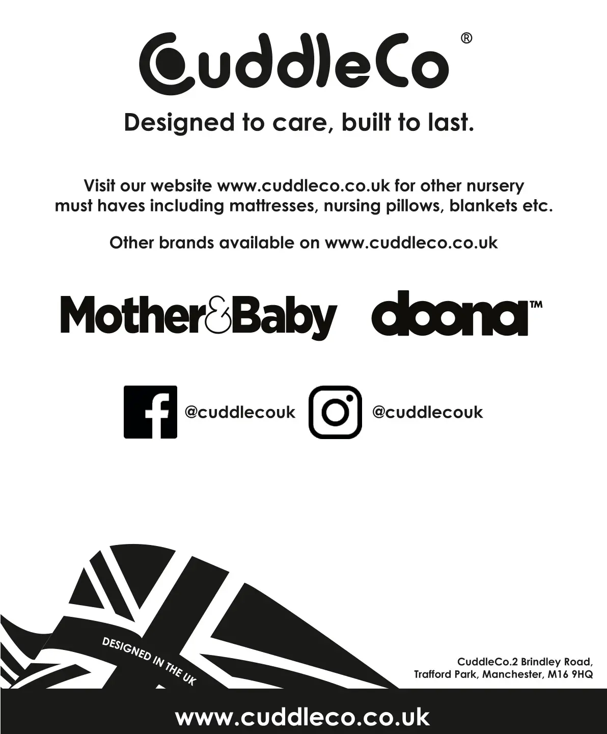 CuddleCo Ada Cot Bed White and Ash - Contact info