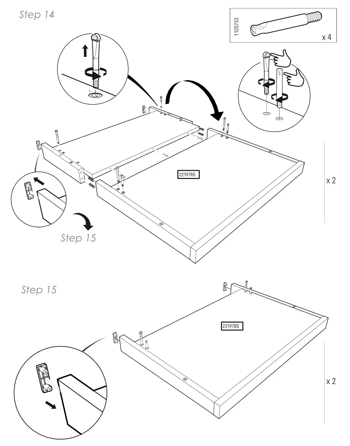 CuddleCo Ada Cot Bed White and Ash - Figure 14-15