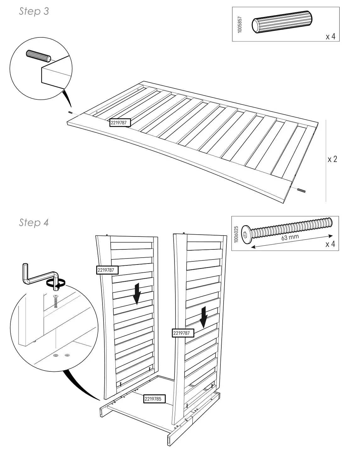 CuddleCo Ada Cot Bed White and Ash - Figure 3-4