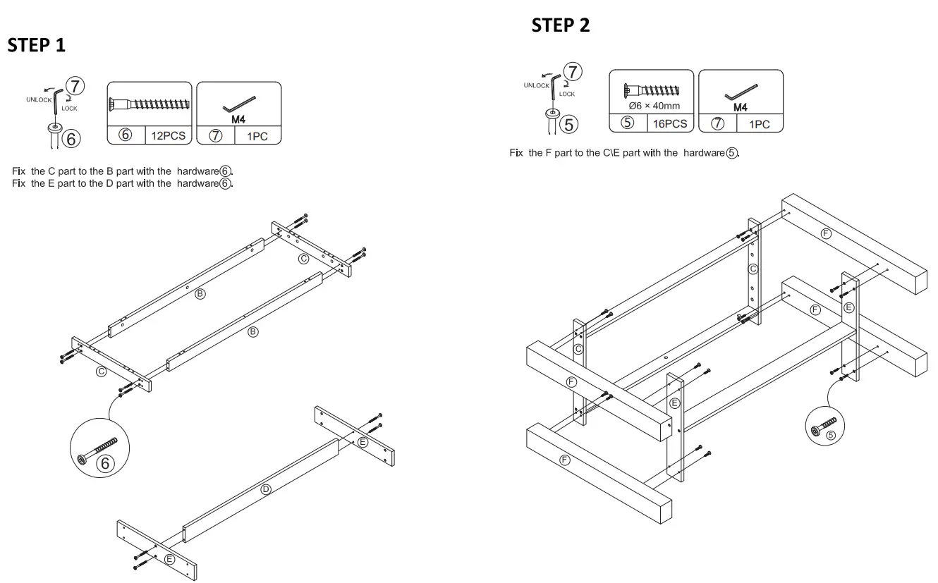 JAXPETY HG61G0963 Rustic Counter Height Dining Table Solid Wood Desk - fig 3