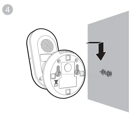 vtech VM350 Full Color Video Monitor User Guide - Align the wall mount holes at the bottom