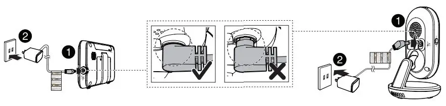 vtech VM350 Full Color Video Monitor User Guide - Connect the baby monitor