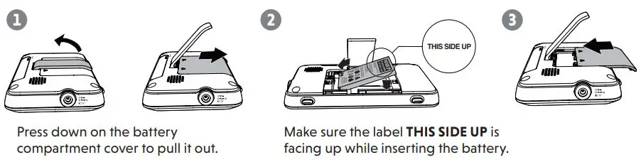 vtech VM350 Full Color Video Monitor User Guide - Install the battery