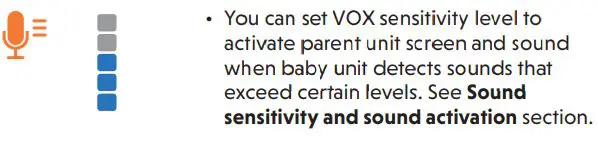 vtech VM350 Full Color Video Monitor User Guide - VOX