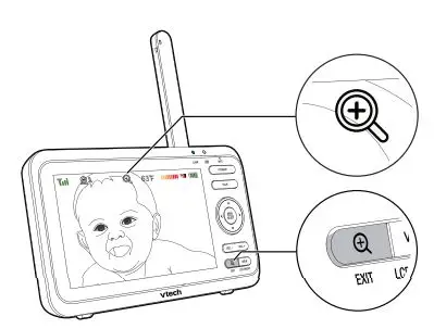 vtech VM350 Full Color Video Monitor User Guide - Zoom