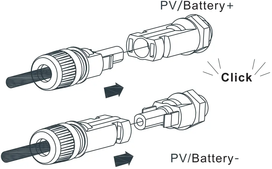 Plug in PVBAT terminal