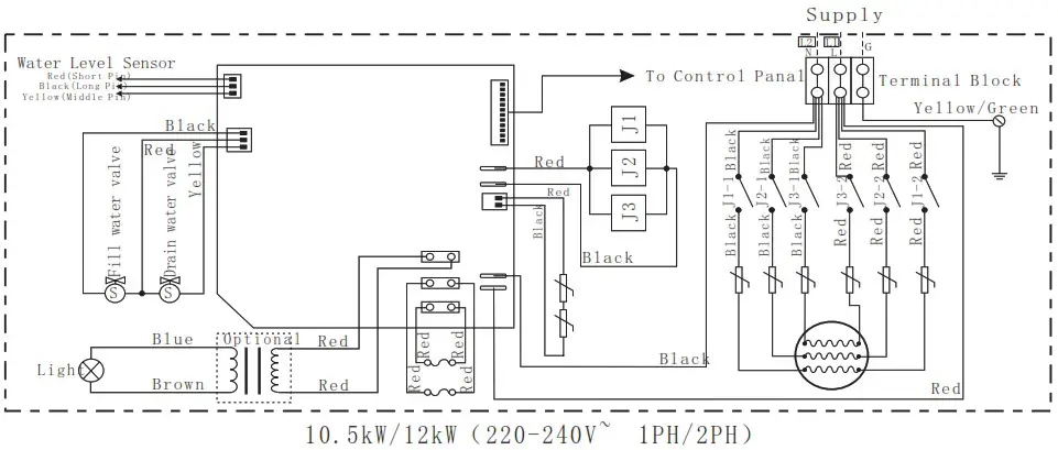 VIDALUX Vida 3kwGen 3kw Steam Room Generator - Wiring Diagram 10
