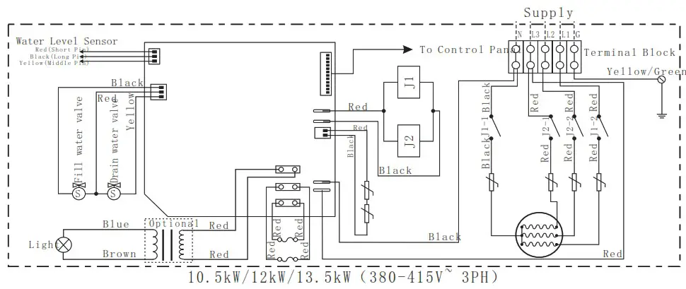 VIDALUX Vida 3kwGen 3kw Steam Room Generator - Wiring Diagram 2