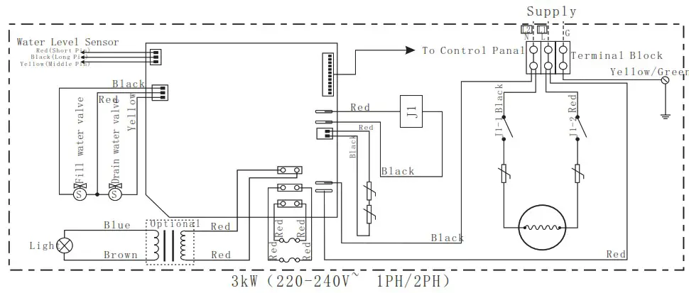VIDALUX Vida 3kwGen 3kw Steam Room Generator - Wiring Diagram 7