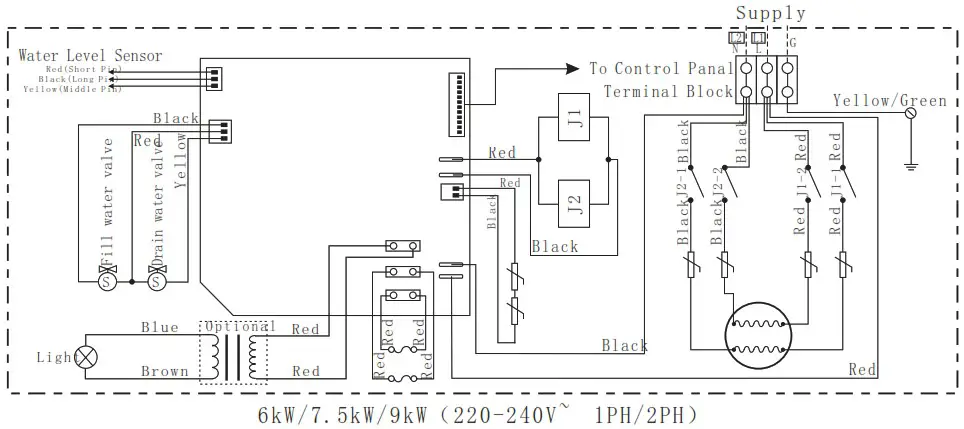 VIDALUX Vida 3kwGen 3kw Steam Room Generator - Wiring Diagram 9