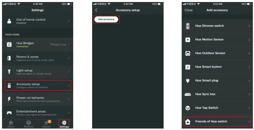 Zigbee Green Power Switch SR-ZGP2801K4-FOH Installation Guide - Add the Switch to Hue Bridge