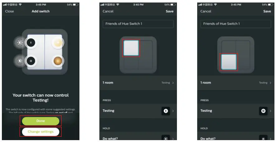 Zigbee Green Power Switch SR-ZGP2801K4-FOH Installation Guide - Configure the Switch through Hue App