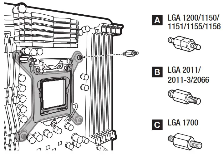 CORSAIR H100i Elite LCD Extreme Performance LCD Liquid CPU Cooler - Standoff Screws