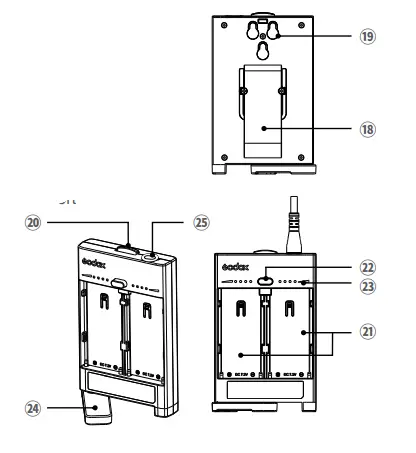 Godox ML60Bi Bi-color LED Video Light-● Battery