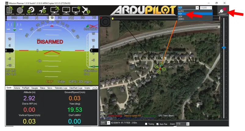 uAvionix microLin - skyLinkApp and Mission Planner 2
