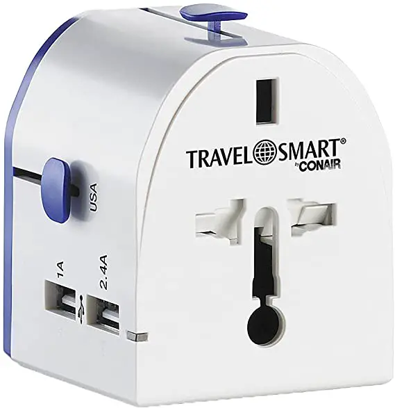 CONAIR TS241AP All-in-One Worldwide Adapter with 2 USB Ports