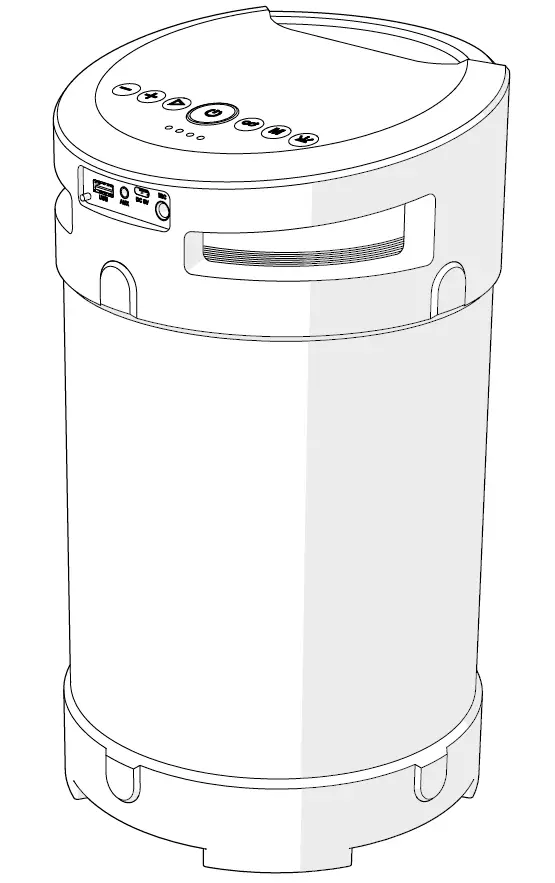 nedis SPBB350BK Bluetooth Party Speaker With Rich 150W Peak Sound Output