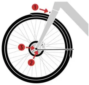 LeKKeR Jordaan 3 Speed Mens Bike - front wheel