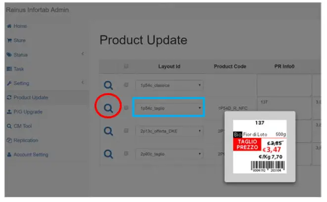 rainus InforTab Ready Electronic Shelf Label System-InfoTab Update