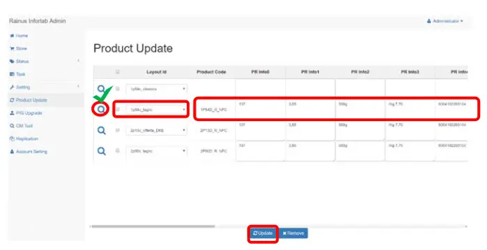 rainus InforTab Ready Electronic Shelf Label System- information Update